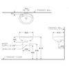 Chậu lavabo Cotto C013 treo tường Kensington 20