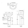 Chậu lavabo Cotto C014/C411 chân dài Wendy 