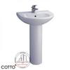 Chậu lavabo Cotto C014/C411 chân dài Wendy 