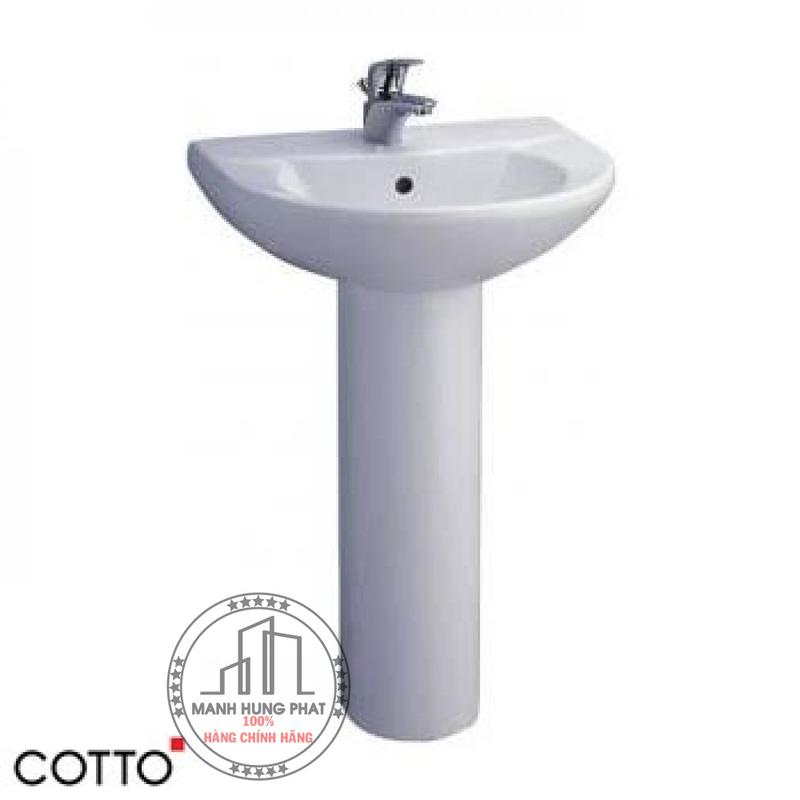 Chậu lavabo Cotto C014/C411 chân dài Wendy 