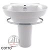 Chậu lavabo Cotto C0285/C4201 chân ngắn