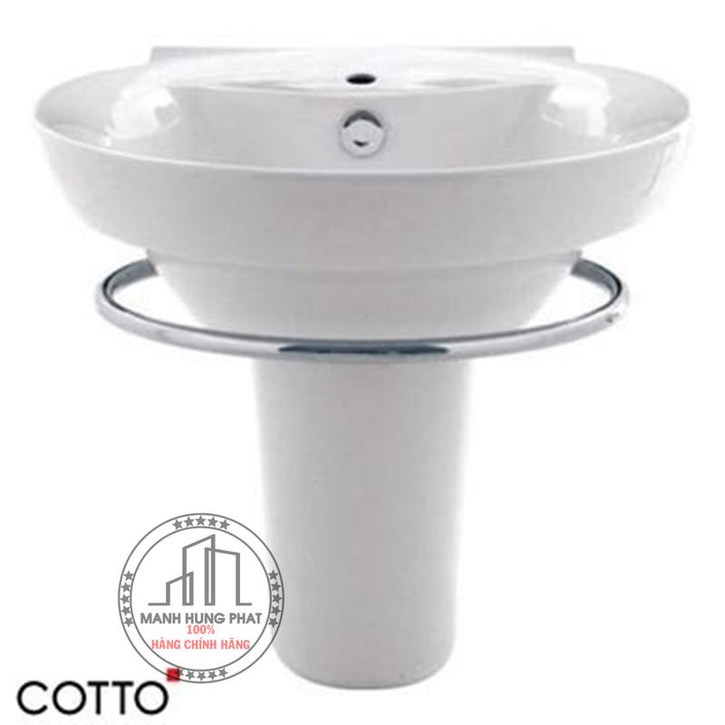 Chậu lavabo Cotto C0285/C4201 chân ngắn