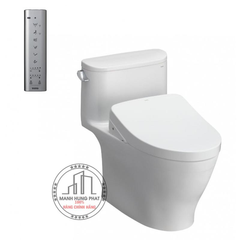 Bàn cầu 1 khối TOTO MS887CW12 (MS887CRW12), nắp rửa điện tử