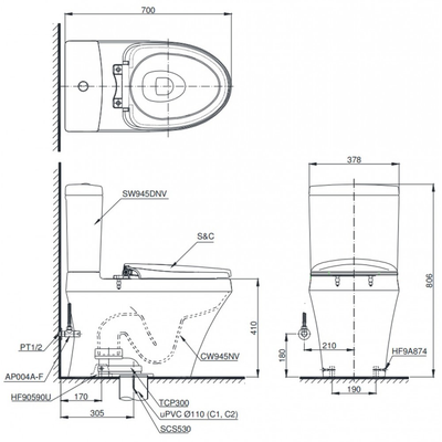 Bồn cầu TOTO CW823NW nắp điện tử-copy-copy-copy-copy-copy-copy