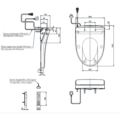 Nắp rửa điện tử TOTO TCF4911Z 