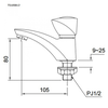 Vòi chậu lavabo TOTO TS105B13 lạnh