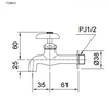 Vòi gắn tường TOTO T23B13