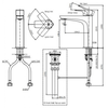 Vòi chậu lavabo TOTO TLG07303V gật gù nóng lạnh