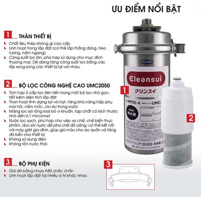 Thiết bị lọc nước Cleansui MP02-4