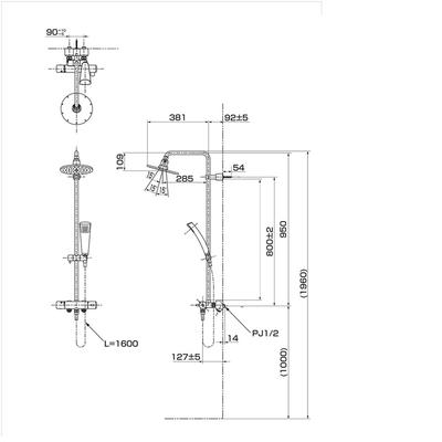 Sen cây tắm nhiệt độ TOTO TMWB95ECR