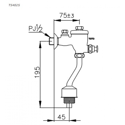 Van xả nhấn tiểu nam TOTO TS402S