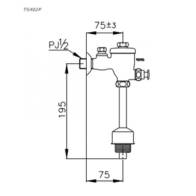 Van xả nhấn bồn tiểu nam TS402P