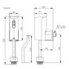 Van xả cảm ứng tiểu nam TOTO TS446DC dương tường dùng pin