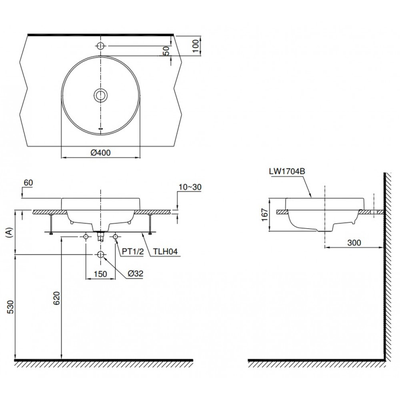 Chậu rửa Lavabo TOTO LT1717 đặt bàn