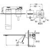 Vòi Lavabo TOTO TLP02310B nóng lạnh gắn tường