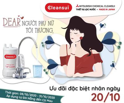 MÁY LỌC NƯỚC CLEANSUI ƯU ĐÃI ĐẶC BIỆT NGÀY PHỤ NỮ VIỆT NAM 20/10