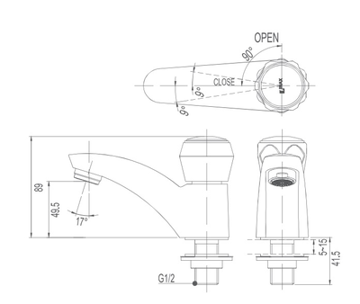 Vòi chậu lavabo INAX LFV-12AP lạnh