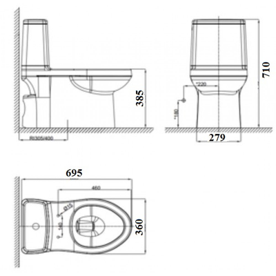 Bồn cầu American Standard VF-1858S nắp rửa cơ