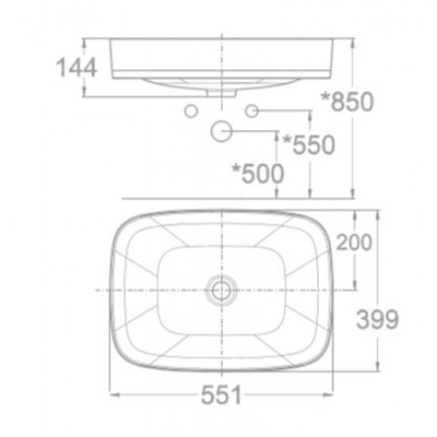 Chậu lavabo American Standard WP-0628 đặt bàn