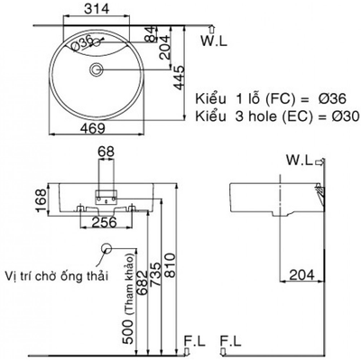 Chậu rửa lavabo INAX AL-292V đặt bàn AquaCeramic