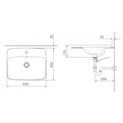 Chậu rửa lavabo INAX AL-2398V dương vành