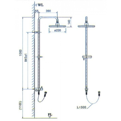 Thân Sen cây INAX BFV-CL2 tắm đứng