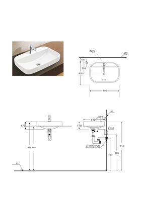 Chậu rửa lavabo BASIC BSA-502 đặt bàn-copy