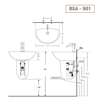 Chậu rửa lavabo BASIC BSA-502 đặt bàn-copy-copy-copy-copy-copy-copy-copy