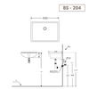 Chậu rửa lavabo BASIC BS-204 âm bàn