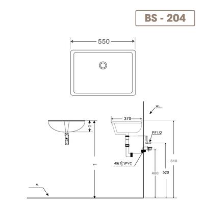 Chậu rửa lavabo BASIC BSA-502 đặt bàn-copy-copy-copy-copy-copy-copy-copy-copy-copy